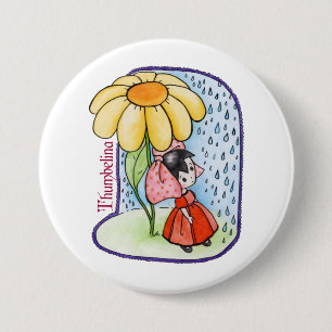 Badge Rond 7,6 Cm Bouton de Thumbelina