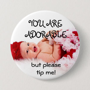 BADGE ROND 7,6 CM BOUTON DE TIP
