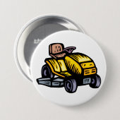 Badge Rond 7,6 Cm Bouton de tondeuse à gazon d'équitation (Devant & derrière)