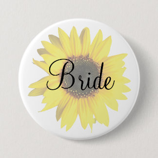 Badge Rond 7,6 Cm Bouton de tournesol