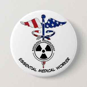 BADGE ROND 7,6 CM BOUTON DE TRAVAIL ESSENTIEL DE LA TECHNOLOGIE RAD