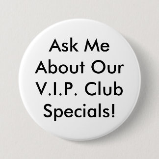 Badge Rond 7,6 Cm Bouton de VIP - noir et blanc