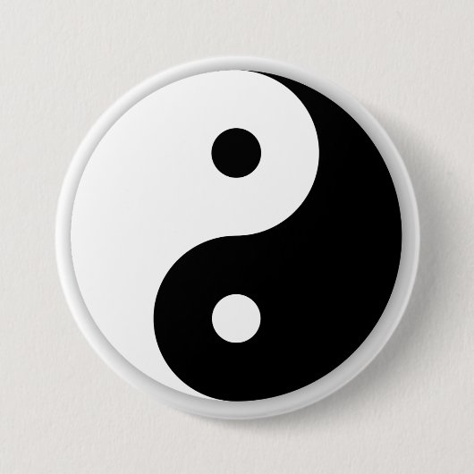 Badge Rond 7,6 Cm Bouton de Yin Yang (Devant)