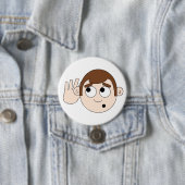 Badge Rond 7,6 Cm Bouton d'écoute (En situation)