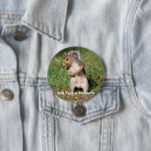 Badge Rond 7,6 Cm Bouton d'écureuil de gris oriental (En situation)