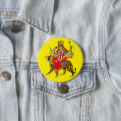 Badge Rond 7,6 Cm Bouton Déesse Chandraghanta (En situation)