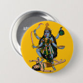 Badge Rond 7,6 Cm Bouton Déesse Kali (Devant & derrière)