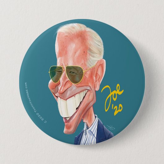 Badge Rond 7,6 Cm Bouton d'élection caricature de Joe Biden (Devant)