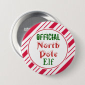 Badge Rond 7,6 Cm Bouton d'elfe de Noël amusant (Devant & derrière)