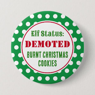 Badge Rond 7,6 Cm Bouton d'elfton de Noël coquin