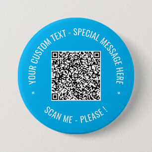 Badge Rond 7,6 Cm Bouton des couleurs de QR Code Scan Info