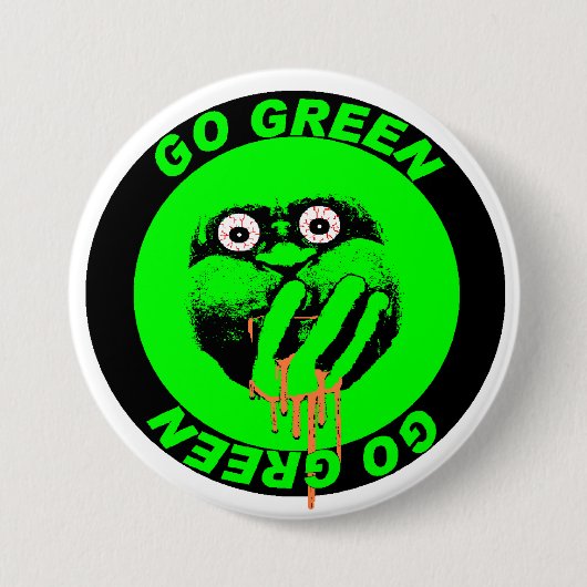 Badge Rond 7,6 Cm Bouton devenez écolo (Devant)