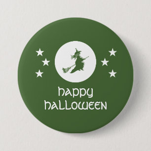 Badge Rond 7,6 Cm Bouton d'Halloween, vert