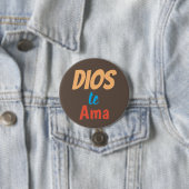 Badge Rond 7,6 Cm Bouton Dios the ama (En situation)