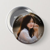 Badge Rond 7,6 Cm Bouton Diplôme photo (Devant & derrière)