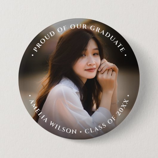 Badge Rond 7,6 Cm Bouton Diplôme photo (Devant)