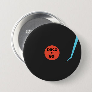 Badge Rond 7,6 Cm Bouton Disco 80 Dance