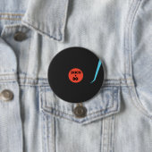 Badge Rond 7,6 Cm Bouton Disco 80 Dance (En situation)