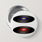 Badge Rond 7,6 Cm Bouton Disques Vinyles (Devant & derrière)