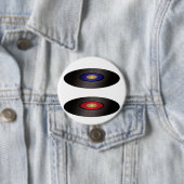 Badge Rond 7,6 Cm Bouton Disques Vinyles (En situation)