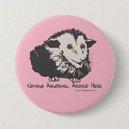 Badge Rond 7,6 Cm Bouton d'opossum (Devant)