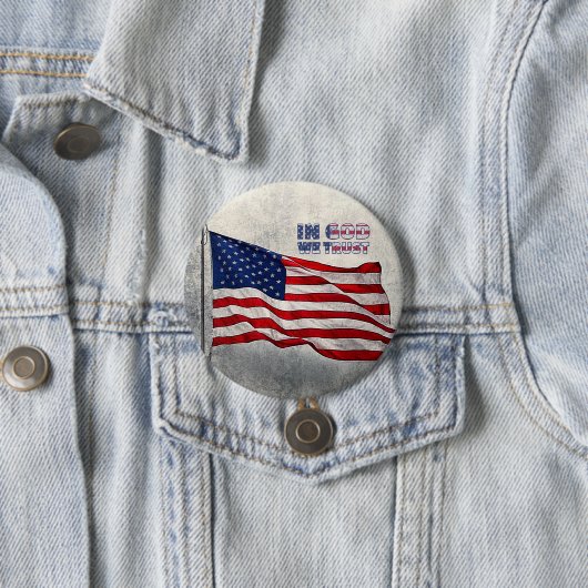 Badge Rond 7,6 Cm Bouton drapeau américain (En situation)