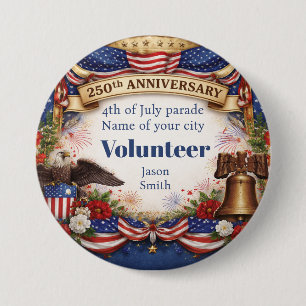 Badge Rond 7,6 Cm Bouton du 250e anniversaire