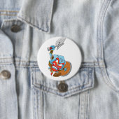 Badge Rond 7,6 Cm Bouton du barbare D20 (En situation)