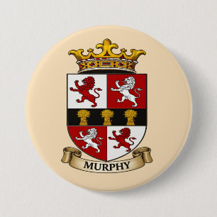 Badge Rond 7,6 Cm Bouton du blason de la famille Murphy
