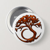 Badge Rond 7,6 Cm Bouton du cercle 1 d'arbre (Devant & derrière)