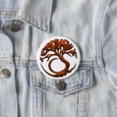 Badge Rond 7,6 Cm Bouton du cercle 1 d'arbre (En situation)