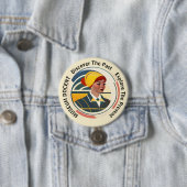 Badge Rond 7,6 Cm Bouton du document du musée (En situation)