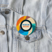 Badge Rond 7,6 Cm Bouton du document du musée (En situation)