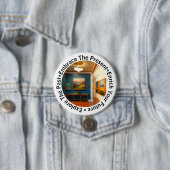 Badge Rond 7,6 Cm Bouton du document du musée (En situation)