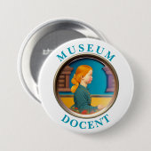 Badge Rond 7,6 Cm Bouton du document du musée (Devant & derrière)