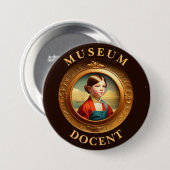 Badge Rond 7,6 Cm Bouton du document du musée (Devant & derrière)
