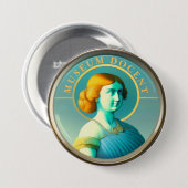 Badge Rond 7,6 Cm Bouton du document du musée (Devant & derrière)