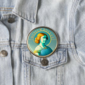 Badge Rond 7,6 Cm Bouton du document du musée (En situation)