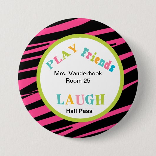 Badge Rond 7,6 Cm Bouton du laissez-passer de l'école poster de anim (Devant)