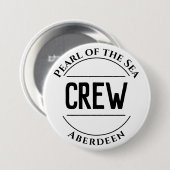 Badge Rond 7,6 Cm Bouton du membre d'équipage de navires (Devant & derrière)