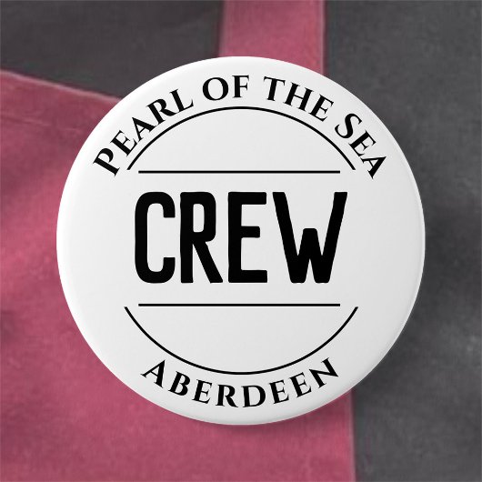 Badge Rond 7,6 Cm Bouton du membre d'équipage de navires