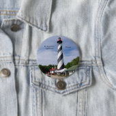 Badge Rond 7,6 Cm Bouton du phare St Augustine (En situation)