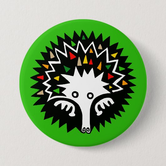 Badge Rond 7,6 Cm Bouton Echidna (Devant)