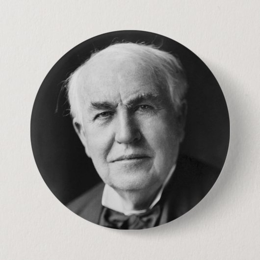 Badge Rond 7,6 Cm Bouton Edison (Devant)