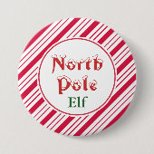 Badge Rond 7,6 Cm Bouton Elf du pôle Nord (Devant)