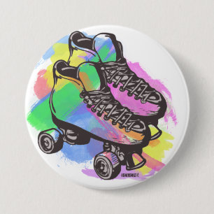 Badge Rond 7,6 Cm Bouton en pastel de patin