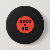 Badge Rond 7,6 Cm Bouton Enregistrement Gramophone - Disco Party (Devant)