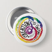 Badge Rond 7,6 Cm Bouton enseignant Rainbow Growth Mindset (Devant & derrière)