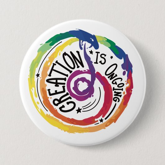 Badge Rond 7,6 Cm Bouton enseignant Rainbow Growth Mindset (Devant)