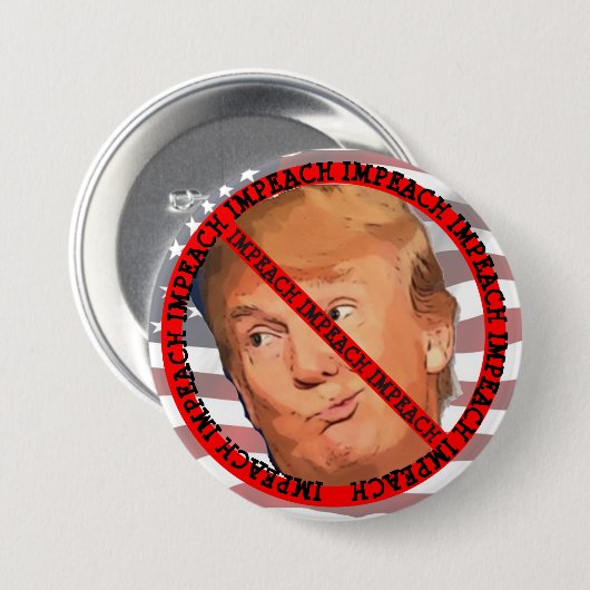 Badge Rond 7,6 Cm Bouton Entraver Donald Trump (Devant & derrière)
